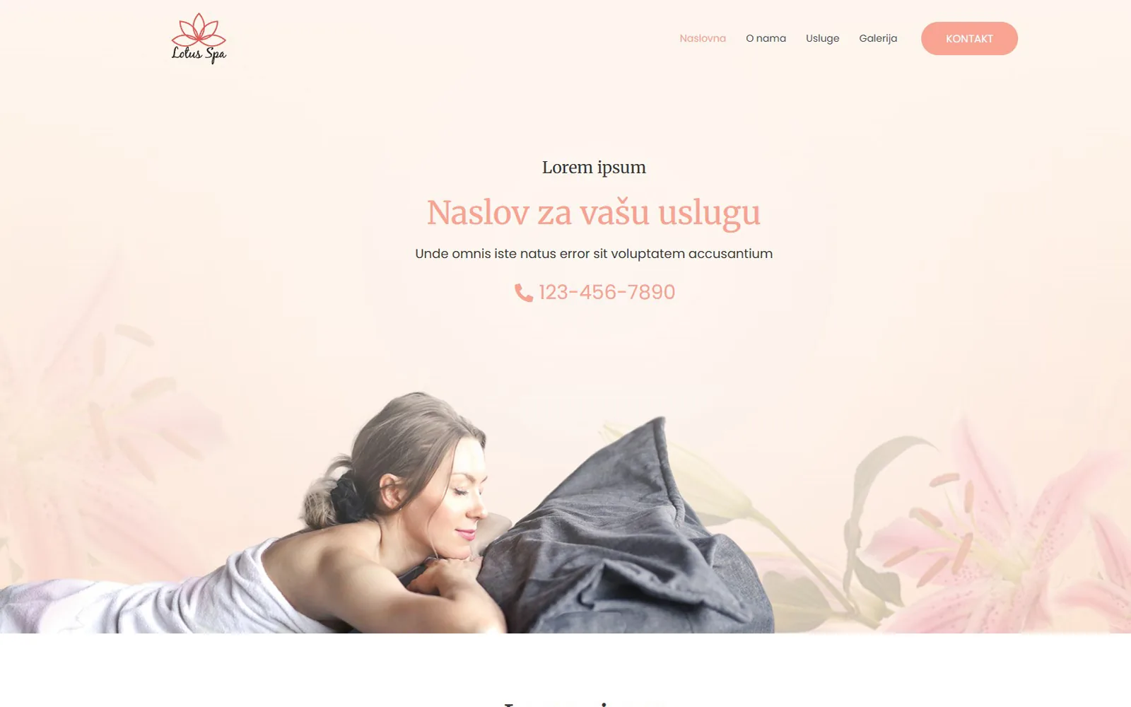 Dizajn Salon, primer izgleda sajta